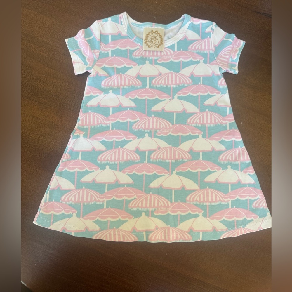 TBBC Pink and Blue Umbrella Pattern Dress